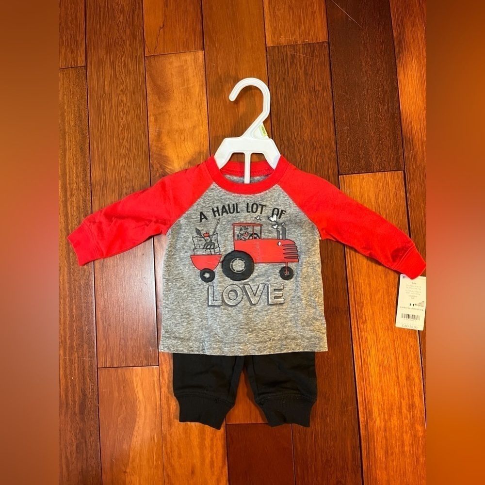 NWT Carters “A Haul Lot Of Love” long sleeve shirt and pants size 3 months